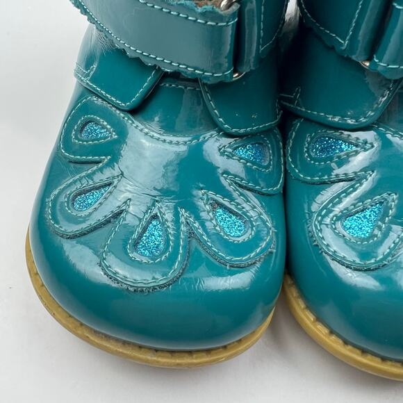 Livie & Luca Teal Floret Boots - Picture 3 of 7